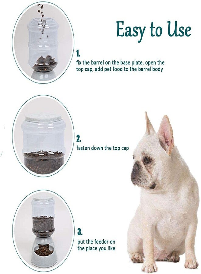 TGOPIT مجموعة موزع طعام القطط الأوتوماتيكي من تيغوبيت، وعاء طعام للتعبئة التلقائية بالجاذبية، حاوية تخزين، نافورة، موزع طعام الكلاب، موزع طعام الحيوانات الأليفة ذاتي التوزيع بالجاذبية [3.5 لتر] - Image 4